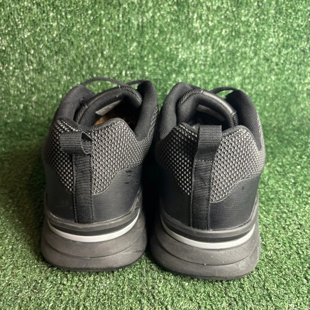 FitVille ReboundCore Mesh Comfort Athletic Running Shoes Black Mens Sz 12.5 Wide